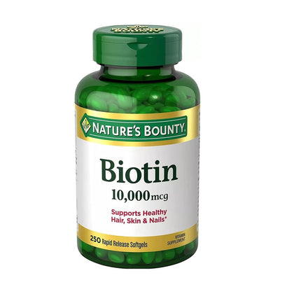 Nature's Bounty Biotin 10,000 mcg, 250 Rapid Release Softgels