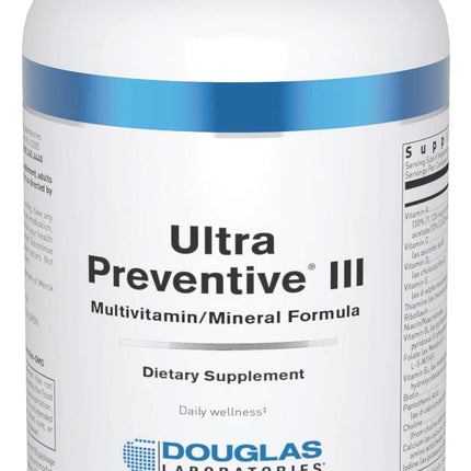 Douglas Laboratories Ultra Preventive III | Comprehensive Multivitamin/Mineral Formula | 180 Capsules