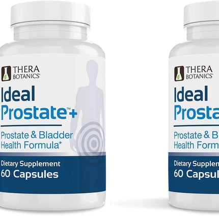 Advanced Men's Prostate Support by Ideal Prostate Plus with Saw Palmetto, Lycopene and More for Natural Relief (Pack of 2)