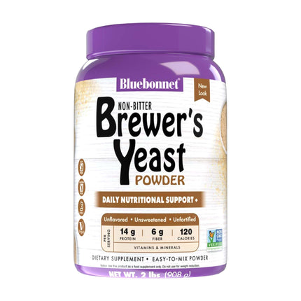 Bluebonnet Nutrition Super Earth Brewers Yeast Powder, Super Food, Whole Food, Source for Vitamins, Great Tasting, Vegan, Vegetarian, Non GMO, Gluten Free, Soy Free, Milk Free, Kosher, 2 lb