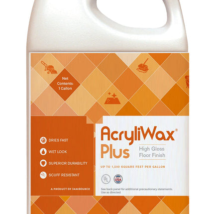 Acryliwax Plus High Gloss Durable Commercial Floor Finish & Wax - 1 Gallon…