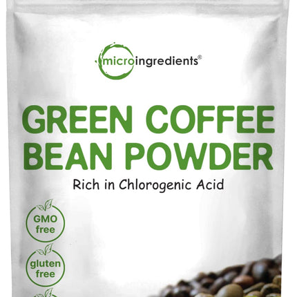 Pure Green Coffee Bean Extract, 4 Ounce | Natural Caffeine, Green Coffee Bean with 50% Chlorogenic Acid | Vegan Friendly, Filler Free