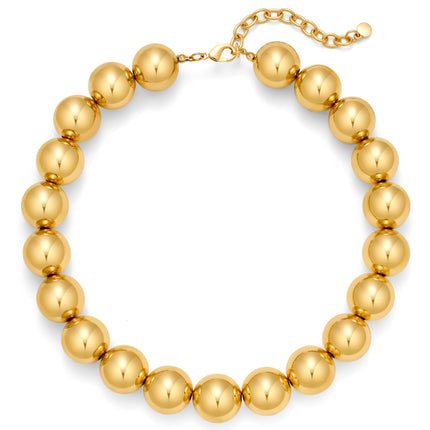 LILIE&WHITE Chunky Gold Beaded Necklaces for Women