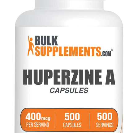 BulkSupplements.com Huperzine A 400mcg Capsules - Nootrophic, Huperzine A Supplement - Gluten Free, 1 Capsule per Serving, 500 Count (Pack of 1)