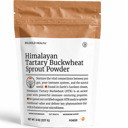 BIG BOLD HEALTH Himalayan Tartary Buckwheat Sprout Powder - Rich in Polyphenols & Prebiotic Fiber - Non-GMO, Gluten-Free, Grain-Free, Vegetarian - 30 Servings