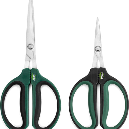 Yieldcropper Hydroponic 2-Pack Bonsai Scissors and Plant Trimming Shears Set - Stainless Steel Pruning Shears for Indoor Gardening, Succulent Harvest, and Precision Plant Care