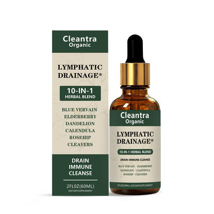 Cleantra Organic Lymphatic Drainage Drops,Fast-Absorbing Formula,2 fl oz (1PCS)