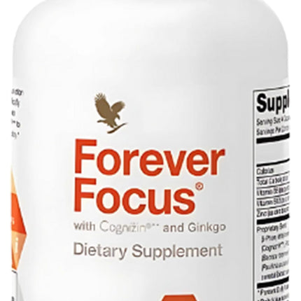 Forever Living - Forever Focus - Brain Clarity and Focus with Cognizin, Bacopa and Vitamins - for Students, Professionals and Seniors - 120 Capsule