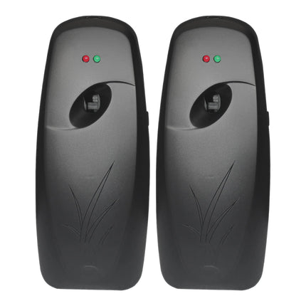 Automatic Air Freshener Spray Dispenser (2-Pack) ，Free Standing or Wall Mounted Automatic Aerosol Spray Dispenser Adjustable Aromatherapy Machines for Bedrooms, Bathrooms,Offices, Hotels (Black)