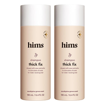 hims Thick Fix Shampoo, Saw Palmetto, Eucalyptus, 2 Pack, 6.4 fl oz