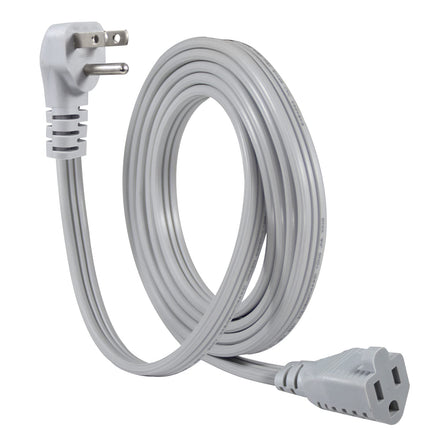 KUNCAN Appliance Power Extension Cord - 3 Prong Flat Wire SPT-3 14 AWG Heavy Duty Male to Female Extender Low Profile Grounded Cable for Major AC Unit, Air Conditioner, Refrigerator (9 Feet)