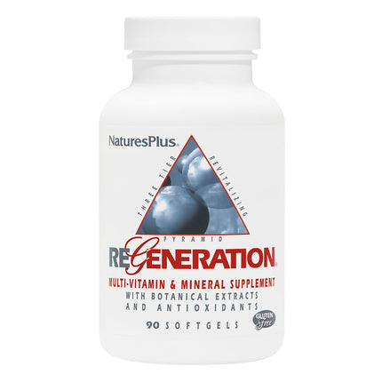 NaturesPlus Regeneration - 90 Softgels, Pack of 2 - Multi-Vitamin & Mineral Supplement with Botanical Extracts & Antioxidants - Gluten Free - 60 Total Servings