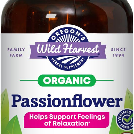 Oregon's Wild Harvest Passion Flower Organic Vegan Capsules, 90 Count