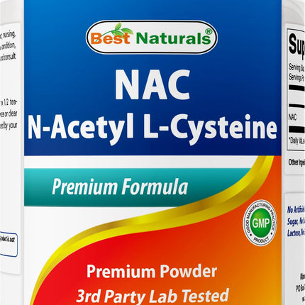 Best Naturals NAC (N-Acetyl L-Cysteine) Premium Pure Powder – 1 LB – Gluten Free.