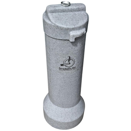 Outdoor Cigarette Receptacle – Heavy-Duty Ashtray, Commercial-Grade, 100% Aluminum Lined, Rotomolded Poly Construction, Smoke Butler Outdoor Cigarette Disposal Unit (Charcoal)