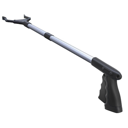 FitPlus 2024 Upgrade PowerGrip T9, Grabber Reacher Tool, Wide Jaw, Foldable, Steel Cable, with 96 Grip Points for Firm Grip, 32" with Magnet (Gray, 32 Inch)