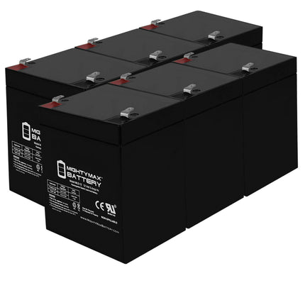 Mighty Max Battery ML5-12 - 12 Volt 5 AH SLA Battery - Pack of 6