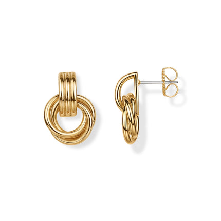PAVOI Chunky Drop Earrings for Women, Yellow Gold, Size 22 x 14 Millimeters