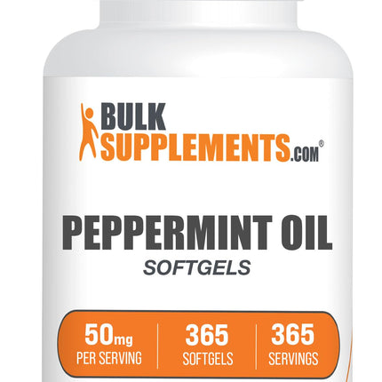 BulkSupplements.com Peppermint Oil Softgels - Peppermint Supplement, Peppermint Oil Pills, Peppermint Oil Capsules 50mg - Gluten Free, 1 Softgel per Serving, 365 Count (Pack of 1)