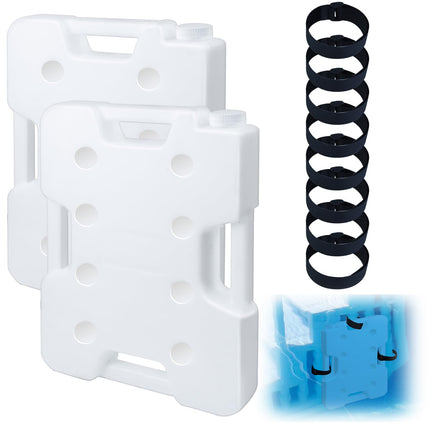 Feoang 2 Pack Pool Ladder Weights, Heavy Duty 52LBS HDPE Pool Step Weights to Prevent Floating, Reusable Swimming Pool Stair Weights Anchor Sand Bag with 8 Adjustable Straps for Above Ground Pools