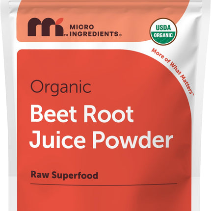 Micro Ingredients Organic Beet Root Juice Powder, 1 Pound | Water Soluble, Raw Beet Supplement | Powder Drink Mix for Smoothies & Recipes | Non-GMO, Vegan Friendly, Plant Based