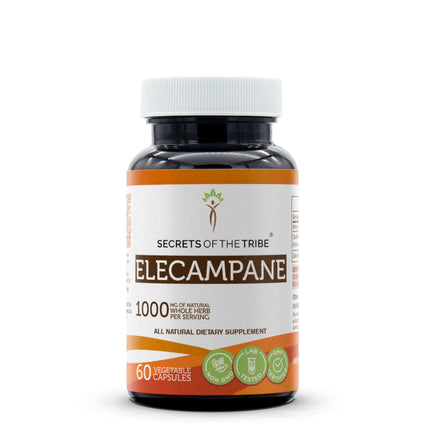 Secrets of the Tribe Elecampane 60 Capsules, 1000 mg, Elecampane (Inula Helenium) Dried Root (60 Capsules)