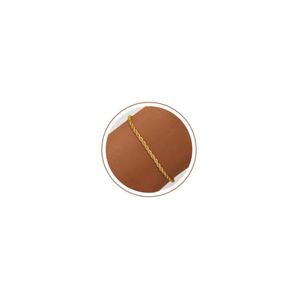Goldegg Gold Bracelets for Women, 925 Sterling Silver 3MM Rope Bracelets