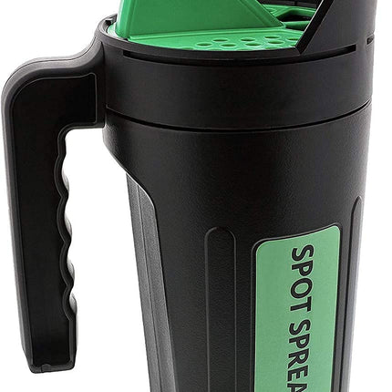 Hand Spreader Shaker for Seed, Salt, De-Icer, Ice Melt, Earth Food and Fertilizer - Multiple Opening Sizes for Any Need - Up to 80 Oz