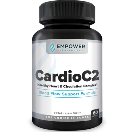 Empower Health Labs CardioC2 Circulation & Energy Support – Doctor-Formulated Blend with Beet Root, Black Garlic, Hawthorn & CoQ10 – Supports Healthy Blood Flow, Energy & Clarity – 60 Capsules