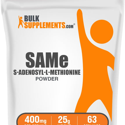 BulkSupplements.com Same Powder - S-Adenosyl-L-Methionine, SAM-e Supplement - for Joint Health, Gluten Free - SAM-e 400mg per Serving, 10g (0.35 oz) (Pack of 1)