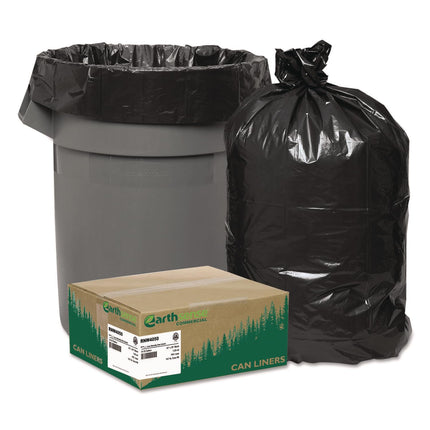Earthsense Commercial RNW4050 Can Liner 33x39, 31-33 Gal, 1.25 mil, Black, (Case of 100)