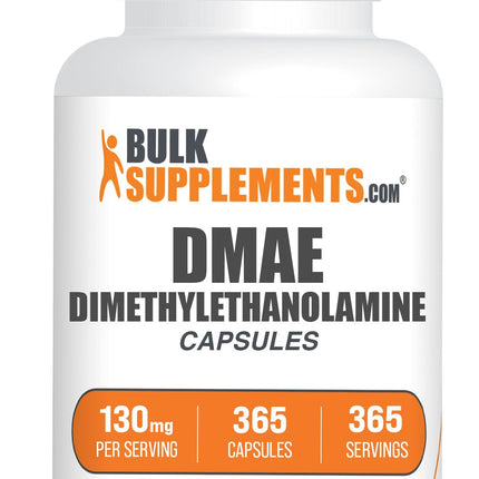 BulkSupplements.com DMAE Bitartrate Capsules - Dimethylaminoethanol Bitartrate, DMAE Supplement - Gluten Free, 1 DMAE Capsule per Serving, 365 Capsules (Pack of 1)