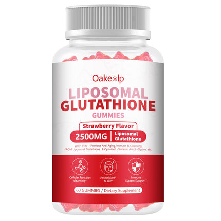 Oakevlp 30 Days Supply 2500MG Liposomal Glutathione Gummies,Enhance 98% Absorption-for Skin whitening & Support Liver Function, Antioxidant for Aging Alleviation