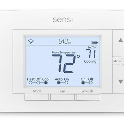 Sensi Smart Thermostat, 100 Years of Expertise, Wi-Fi, Data Privacy, Programmable, Easy DIY Install, Works with Alexa, Energy Star Certified, Mobile App, ST55