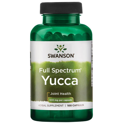 Swanson Premium Brand Full Specturm Yucca 500 Milligrams 100 Capsules