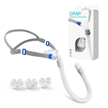 Chic Tree CPAP Nasal Pillow Mask, Nasal Pillow Set with Detachable Headgear, Frame, Tube and 3 Different Sizes of Nasal Pillows(S,M,L)
