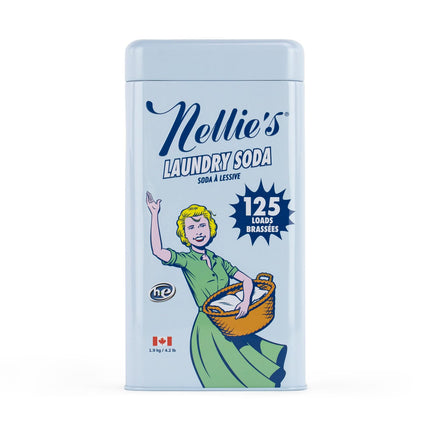 Nellie’s Laundry Soda 125 Loads – Laundry Powder Detergent – 4 Ingredients – No Residue – HE & Septic Safe – Made in Canada