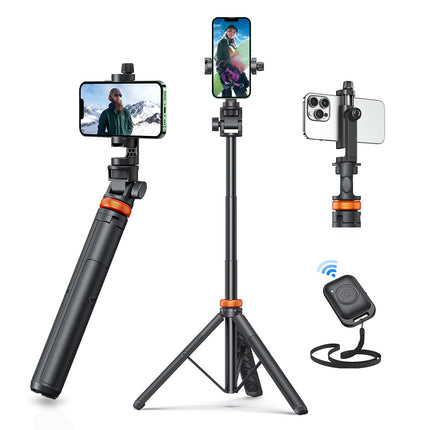 EUCOS 62" Phone Tripod, Tripod for iPhone & Selfie Stick with Remote