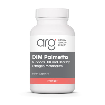 Allergy Research Group ARG DIM Palmetto - BioResponse DIM & Palmetto Extract Softgels - Hormone & Estrogen Metabolism Support - Androgen & Urinary Tract Balance Formula - 30 Servings - 60 Softgels