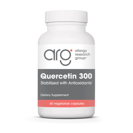 ARG Quercetin 300 - Supports Mast Cell and Histamine Response - Includes Vitamin C - Delivers 300 mg Quercetin Per Capsule - Vegetarian & Hypoallergenic - 30 Servings - 60 Capsules