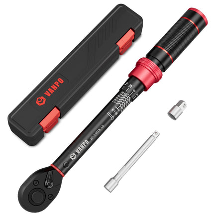 VANPO Torque Wrench 1/4-Inch Drive for Bike, 20-240 in.lb