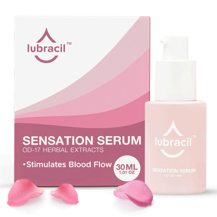 Lubracil Sensation Serum for Women – Feminine Skin Moisturizing Serum with Herbal Extracts – Hydrating, Nourishing, and Revitalizing – Increase Passion, Drive & Excitement, 30 ml (1 Pack)