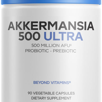 Codeage Akkermansia Muciniphila Probiotic Ultra - High-Potency 500M AFUs Akkermansia Probiotic Supplement - Enhanced Daily Probiotic & Prebiotic, Chicory Inulin - 3-Month Supply - 90 Capsules
