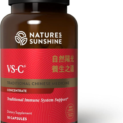 Nature's Sunshine VS-C TCM Concentrate Dietary Supplement – Traditional Immune & Respiratory Support, 10-Herb Chinese Formula, 30 Vegcaps