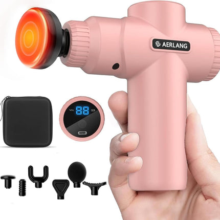 AERLANG Christmas Gift for Women Massage Gun with Heat deep Tissue Pink