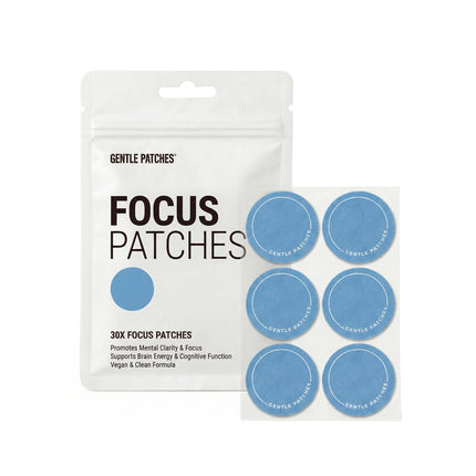Gentle Patches Focus Patches – 30 Day Supply – Topical Wearable Patches for Daily Routine Support – Natural Plant-Based Ingredients for Steady Performance – Easy Application Stickers