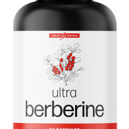 Ultra Berberine Supplement Capsules 600mg (1200mg to 1800mg Daily) – Pure Berberine HCL Supplement to Support Metabolism & Daily Vitality – Vegan, Gluten-Free Diet Supplements (90 Capsules)