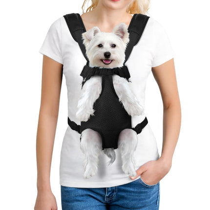 YUDODO Pet Dog Carrier Backpack Adjustable Dog Front Carrier, Legs Out Easy-Fit Dog Travel Backpack Carrier for Hiking Camping for Small Medium Dogs Cats and Rabbits (Medium (Pack of 1), A-Black)