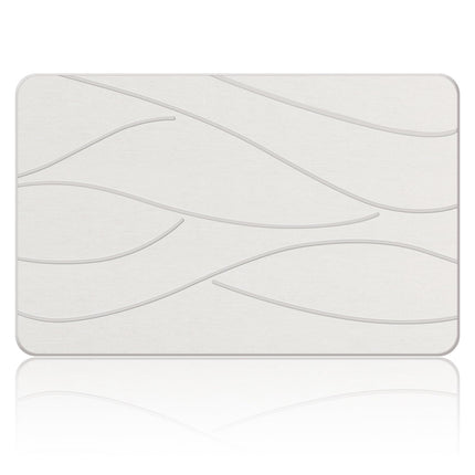 Veeloim Stone Bath Mat Diatomaceous Earth Shower Mat Non-Slip Super Absorbent Diatomite Stone Bath Mats for Bathroom Floor Quick Drying Natural Easy to Clean(23.6''×15.4" White)