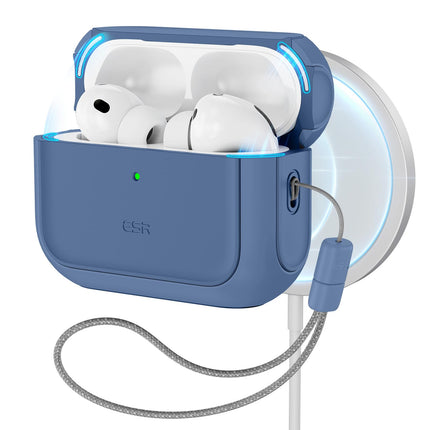 ESR for AirPods Pro 3 Case, Compatible with AirPods Pro 3rd Generation Case (2025), Compatible with MagSafe, Full Drop Protection Cover with Lanyard, Dark Blue